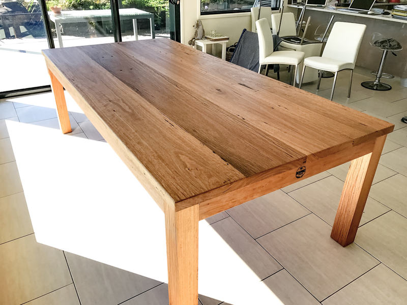 dining table recycled timber