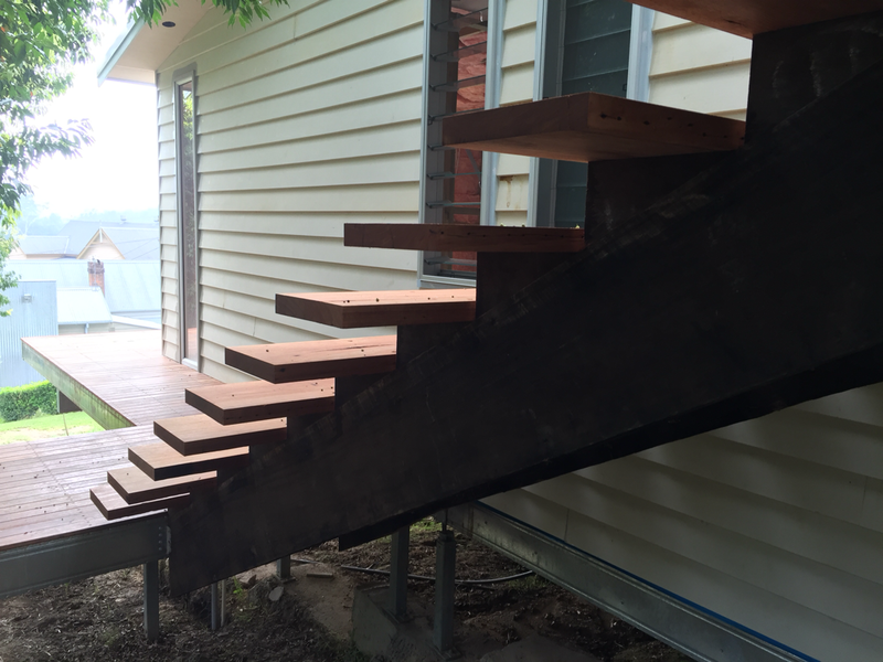 recycled timber staircase
